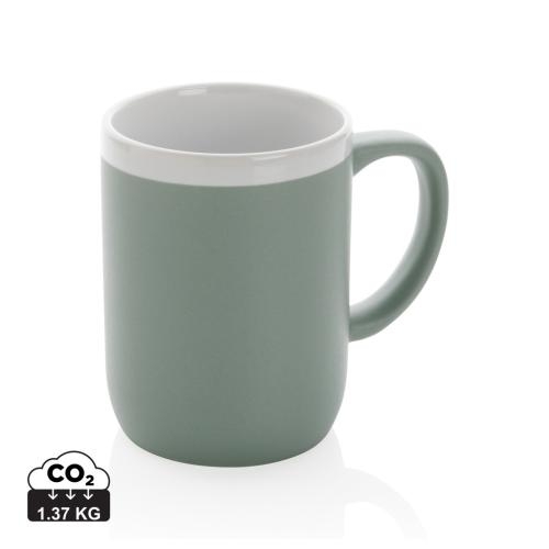 Mok Liva met witte rand groen/wit