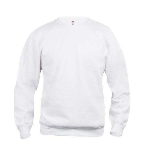 Basic roundneck sweater unisex wit,l