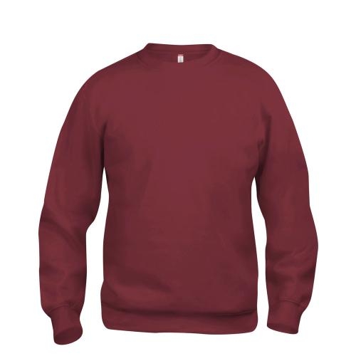 Basic roundneck sweater unisex bordeaux,l