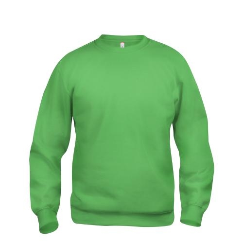 Basic roundneck sweater unisex appelgroen,l