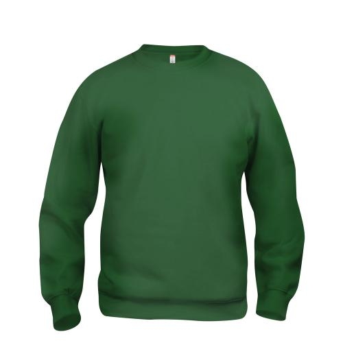Basic roundneck sweater unisex flesgroen,l