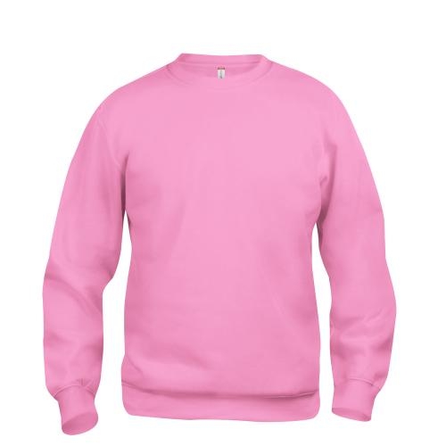 Basic roundneck sweater unisex helder roze,l