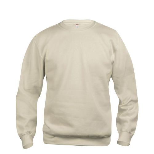 Basic roundneck sweater unisex light khaki,l