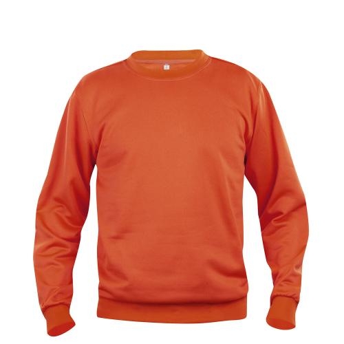 Basic roundneck sweater unisex diep-oranje,l