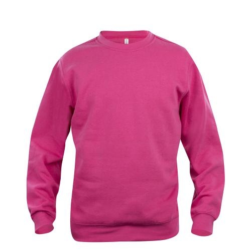Basic roundneck sweater unisex helder kersen,l