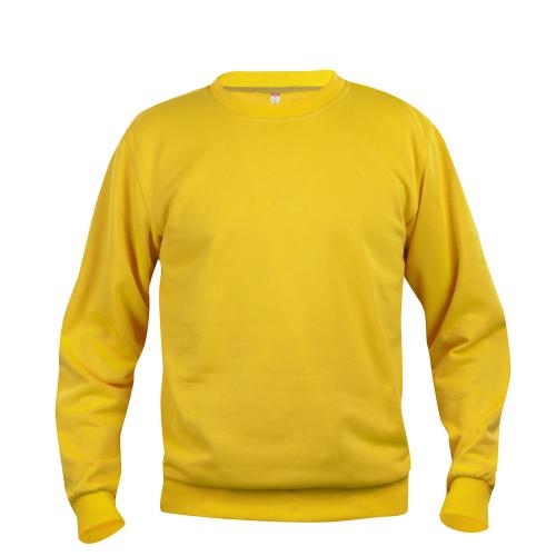 Basic roundneck sweater unisex lemon,l