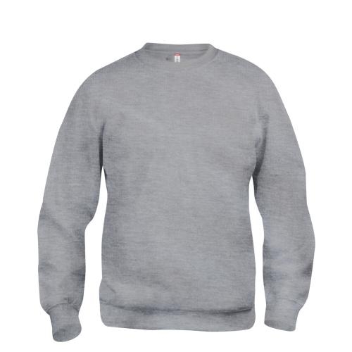 Basic roundneck sweater unisex grijsmelange,l