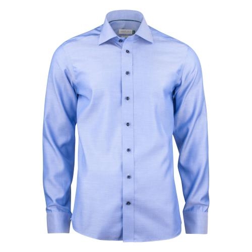 GB01 twill overhemd regular heren middenblauw,l