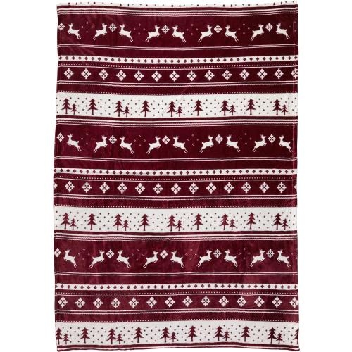 Polyester Kerst deken Michelle grijs