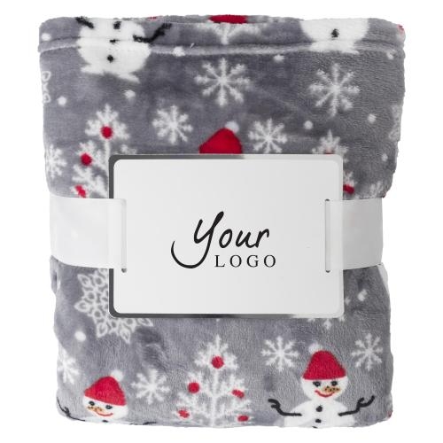 Polyester Kerst deken Michelle grijs