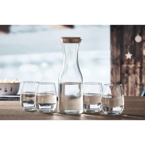 Karaf Picca van gerecycled glas 1L transparant