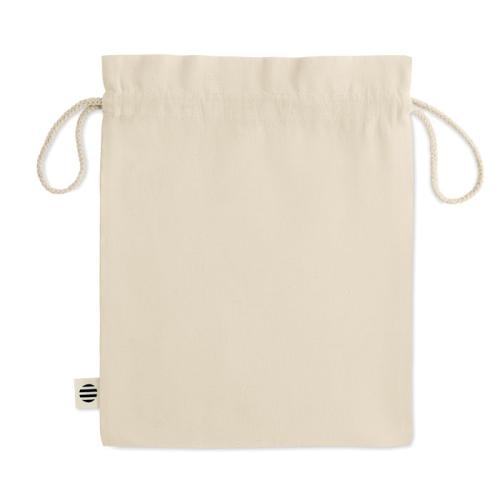 Medium biokatoen geschenkzakje Amber beige