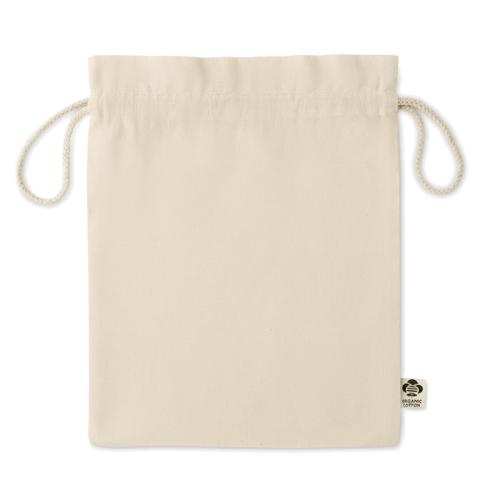Medium biokatoen geschenkzakje Amber beige