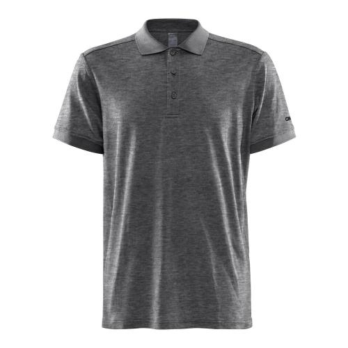 Core Blend polo heren dark grey melange,l