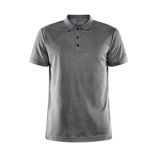 Unify polo heren dark grey melange,l