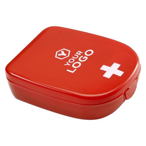 EHBO-setje in cassette rood