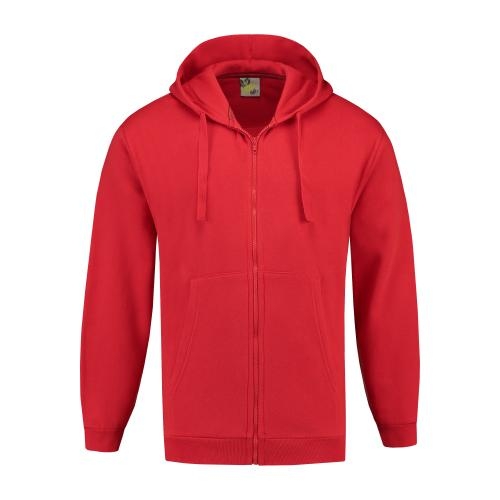 Sweat vest met capuchon rood,l