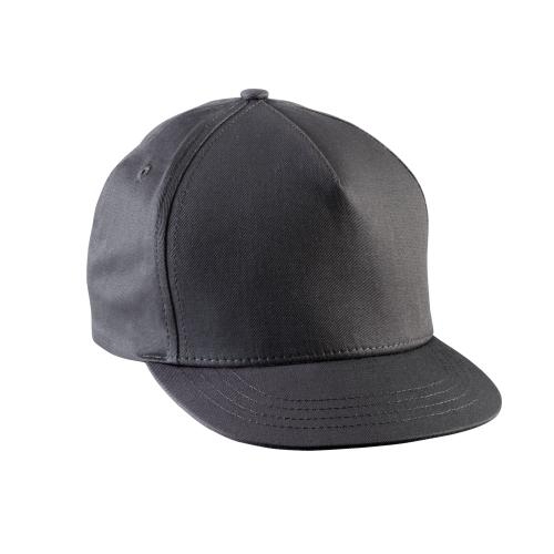 Stoere snapback kinderpet 5 panelen donkergrijs