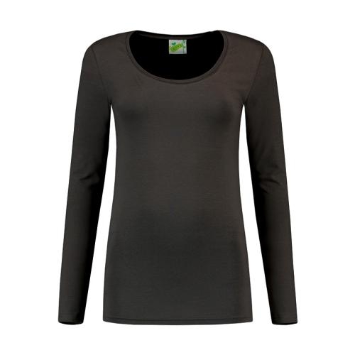 Lemon & Soda dames longsleeve donkergrijs,l