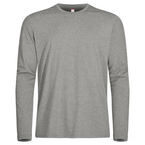 Basic Active-T longsleeve heren grijsmelange,l