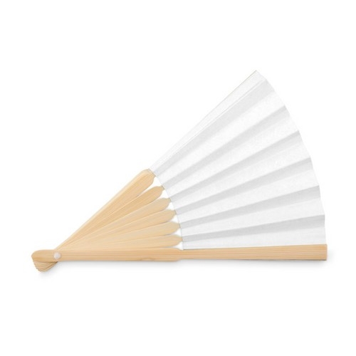 Bamboe waaier | papieren doek wit