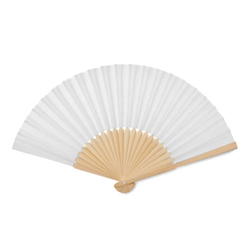 Bamboe waaier | papieren doek wit