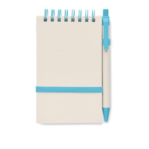 A6 notebook gerecycled melkpak turquoise