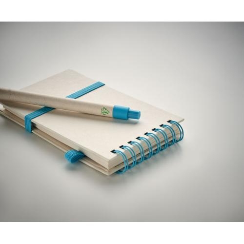 A6 notebook gerecycled melkpak turquoise