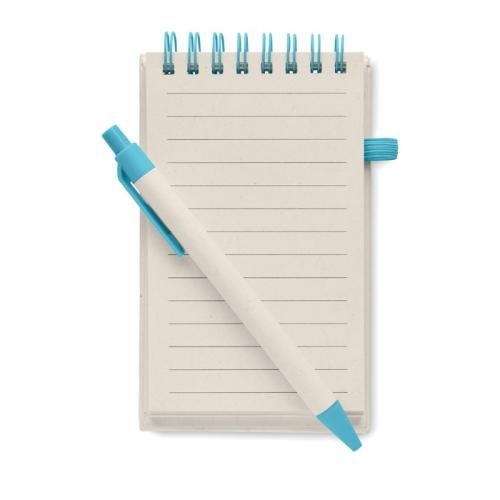 A6 notebook gerecycled melkpak turquoise