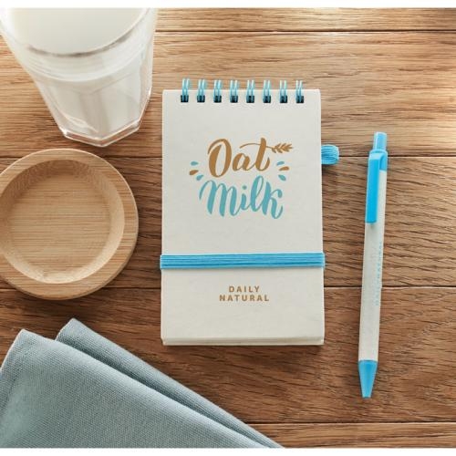 A6 notebook gerecycled melkpak turquoise