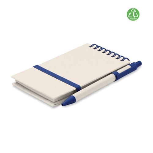 A6 notebook gerecycled melkpak blauw