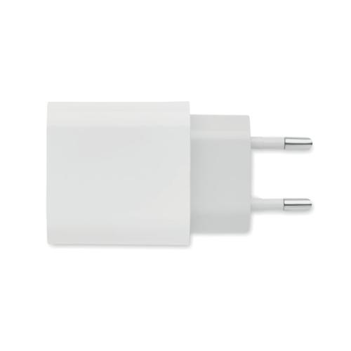 18W snellader USB-A en type-C wit