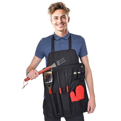 Barbecueset met schort neutraal