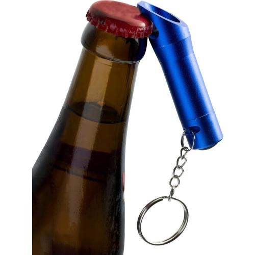 Aluminium zaklamp met opener zilver