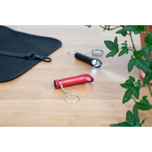 Aluminium zaklamp met opener zilver