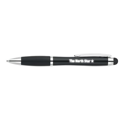 Touchpen met oplichtend logo zwart