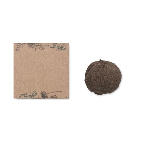 Zaadbom wilde bloemen Bombi beige