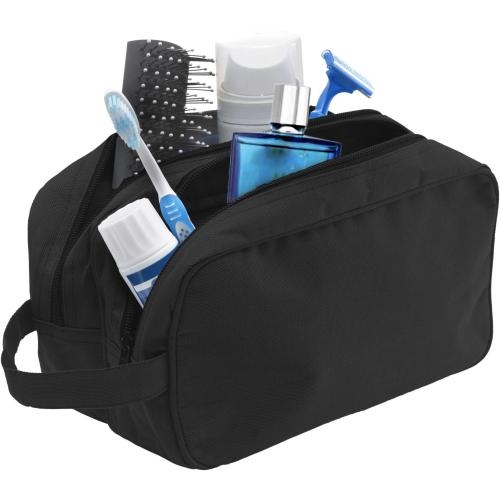 Polyester toilettas (600D) zwart