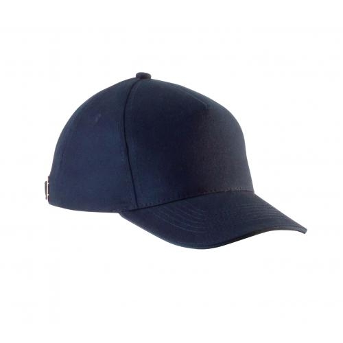 Kinderpet met contrasterende bies navy