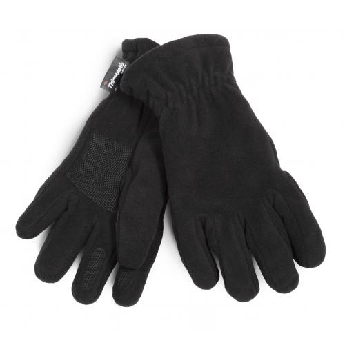 Gerecyclede handschoenen van fleece en Thinsulate zwart,s/m