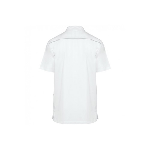 Herenoverhemd polykatoen drukknopen wit,2xl