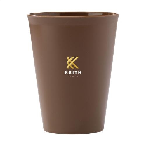 Herbruikbare koffiebeker suikerriet 360 ml bruin