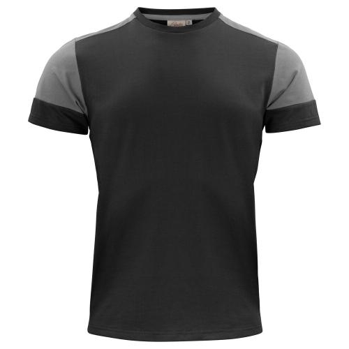 Prime T-shirt heren zwart/staalgrijs,l