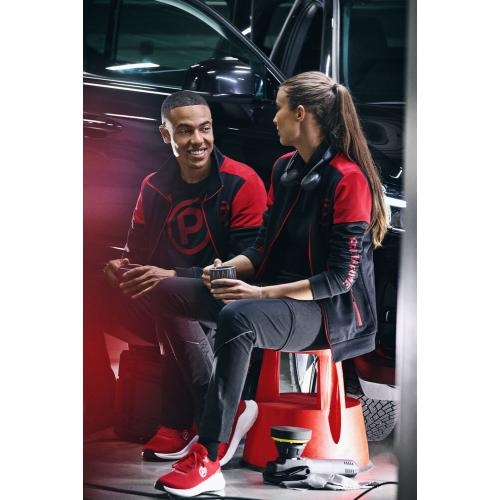 Prime sweater full zip heren zwart/rood,l