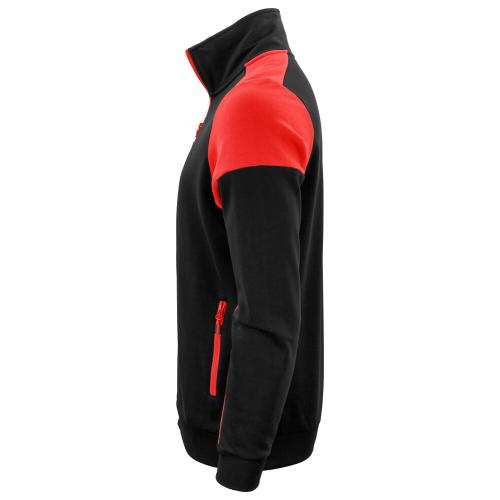 Prime sweater full zip heren zwart/rood,l