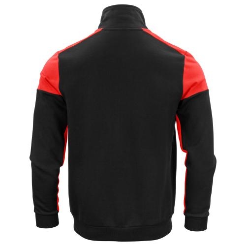 Prime sweater full zip heren zwart/rood,l