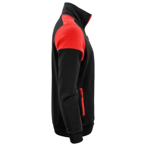 Prime sweater full zip heren zwart/rood,l