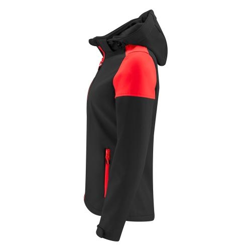 Prime softshell jacket dames zwart/rood,l