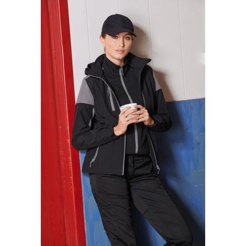 Prime softshell jacket dames zwart/rood,l