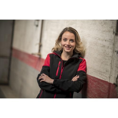 Prime softshell jacket dames zwart/rood,l